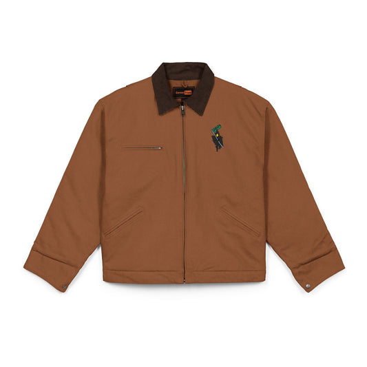 "SMILEY MAN" LOGO WORK JACKET.